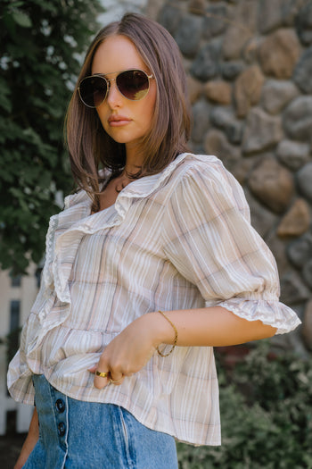 Ronnie Plaid Blouse