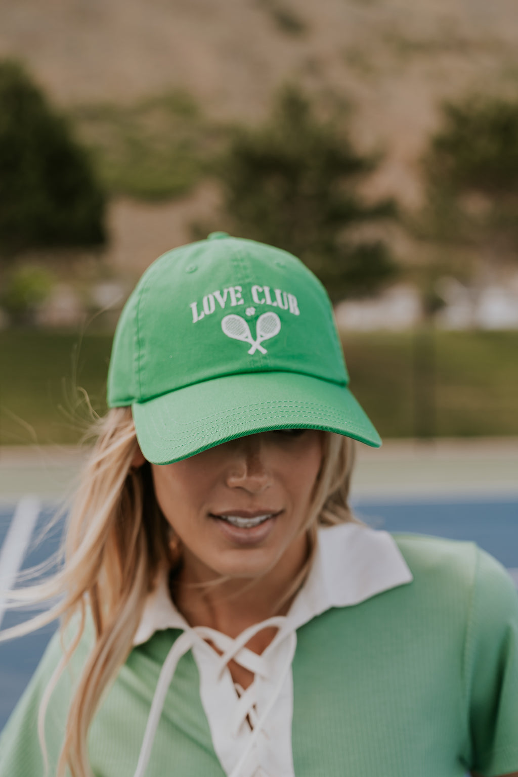Love Club Baseball Cap in Green