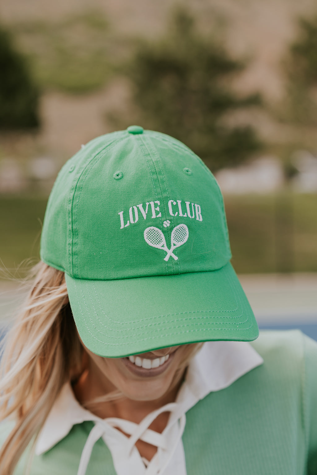 Love Club Baseball Cap in Green