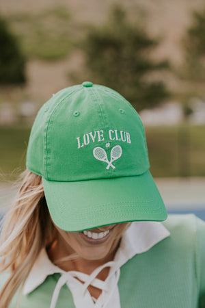 Love Club Baseball Cap in Green
