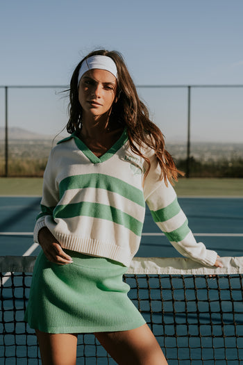 Rosie Polo Sweater in White