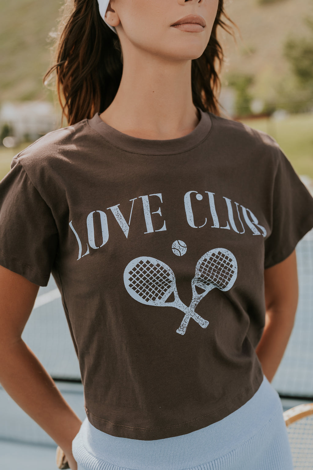 Kaila Graphic Tee in Brown