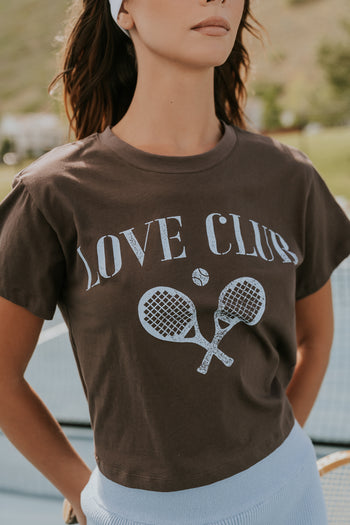 Kaila Graphic Tee in Brown