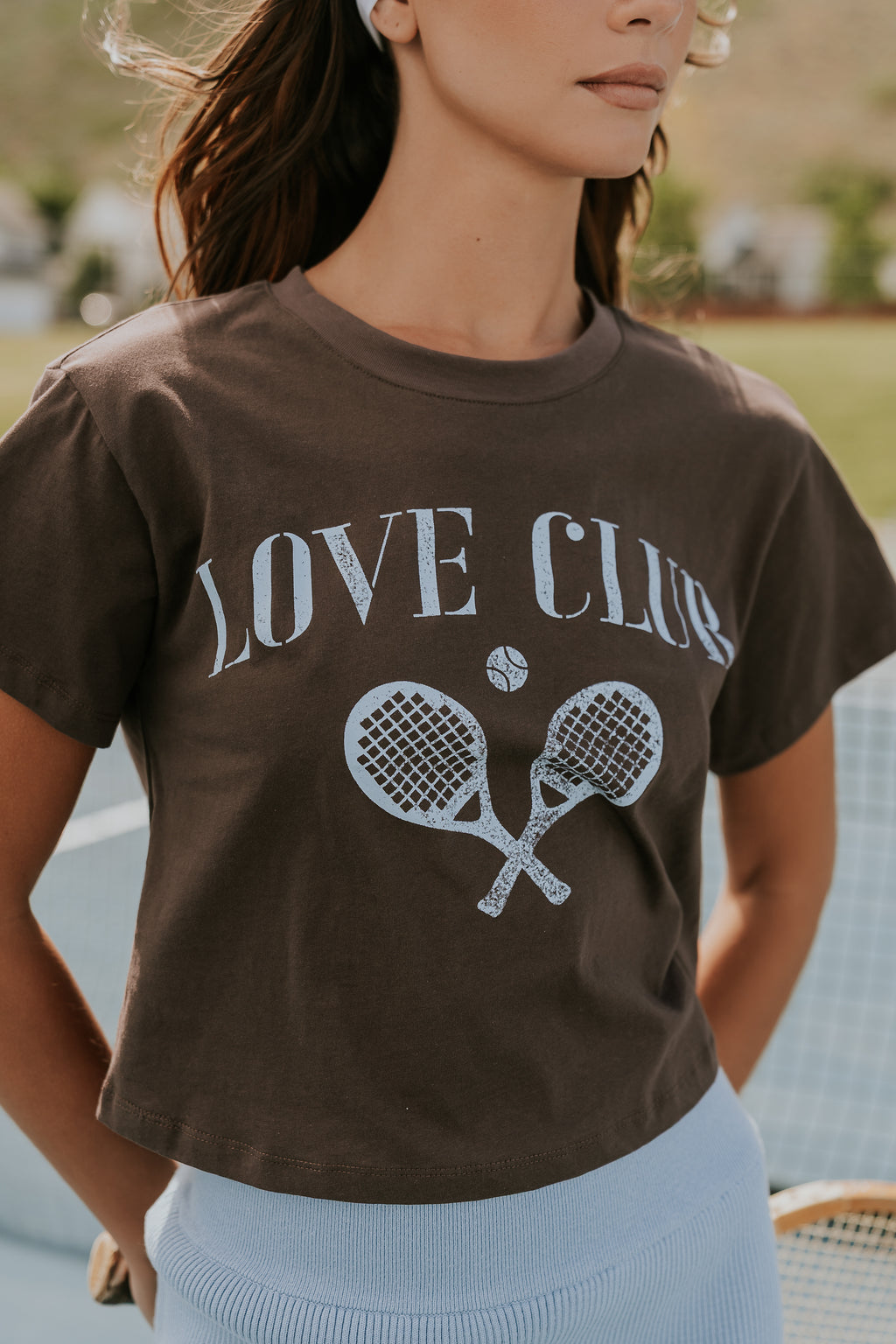 Kaila Graphic Tee in Brown