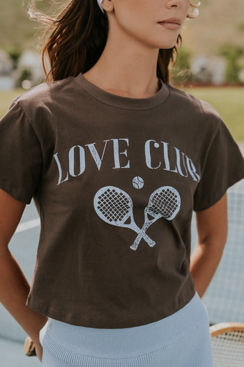 Kaila Graphic Tee in Brown