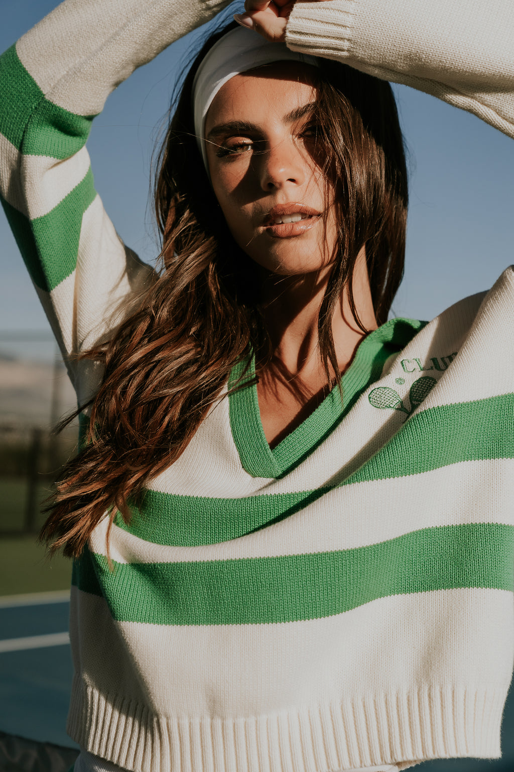 Rosie Polo Sweater in White