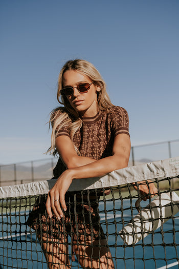 Korrey Abstract Sweater in Brown