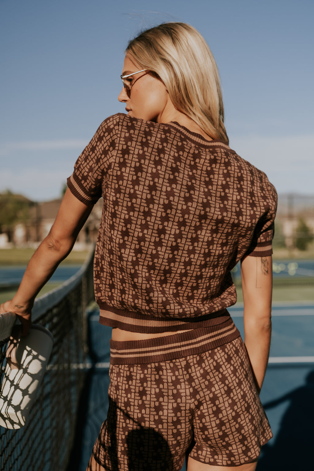 Korrey Abstract Sweater in Brown