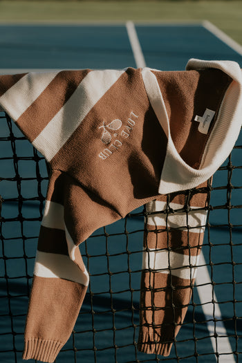 Rosie Polo Sweater in Brown