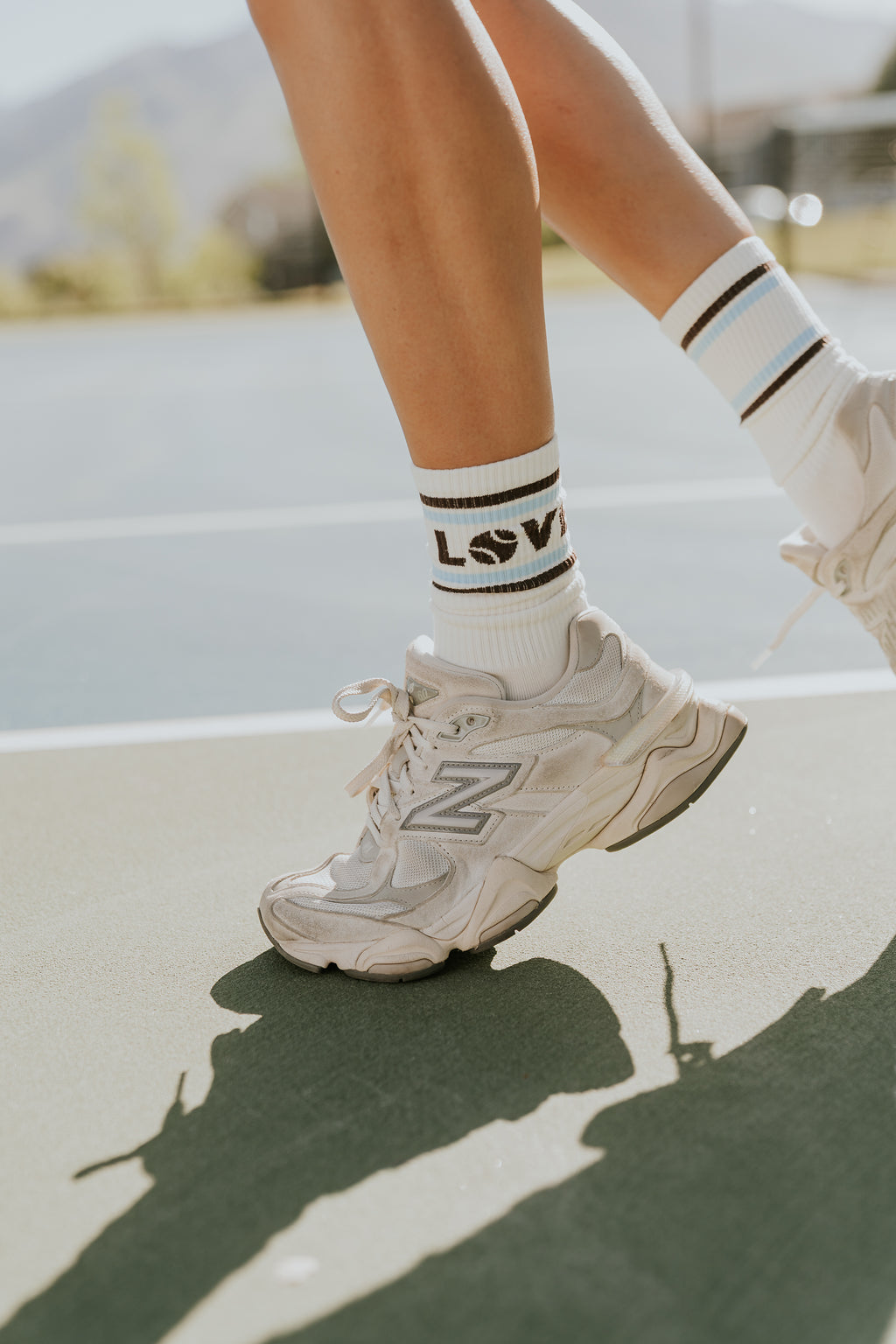 Love Club Knit Socks in White