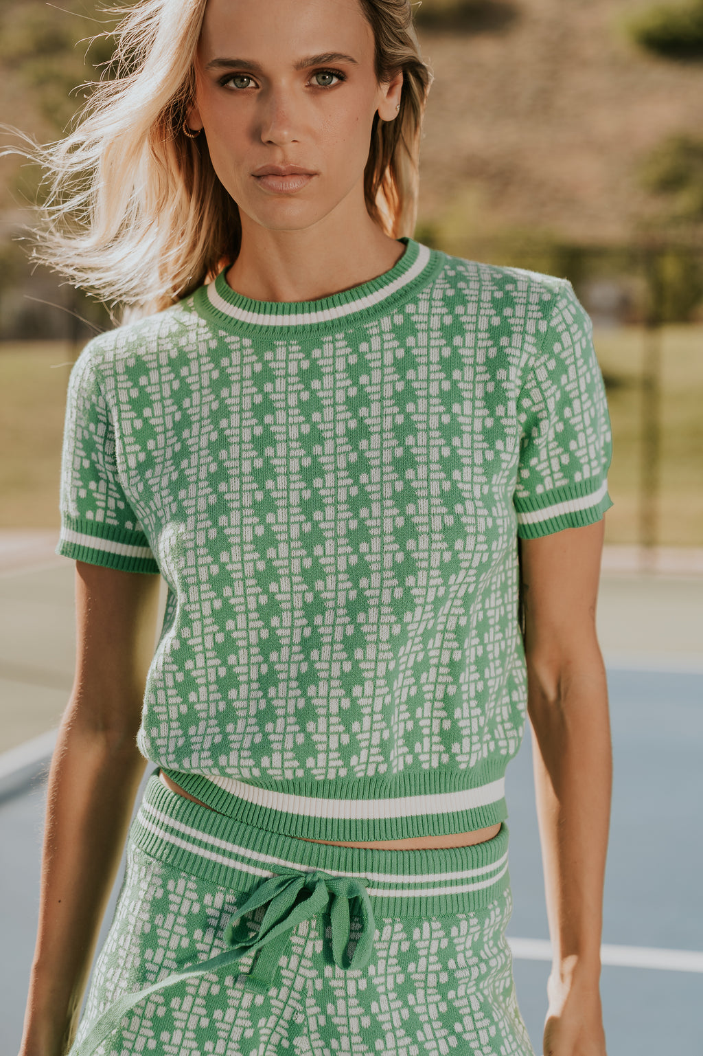 Korrey Abstract Sweater in Green