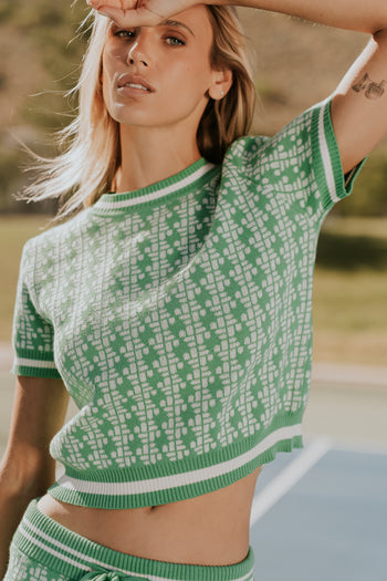 Korrey Abstract Sweater in Green