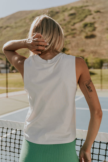 Coco Graphic Muscle Tee in White