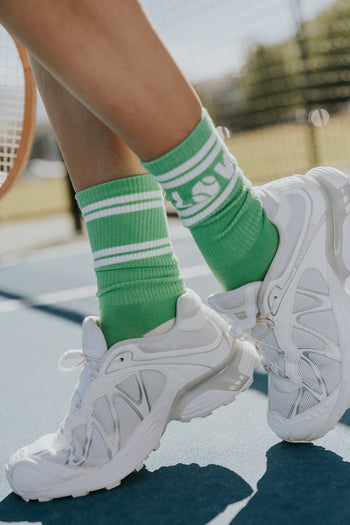 Love Club Knit Socks in Green