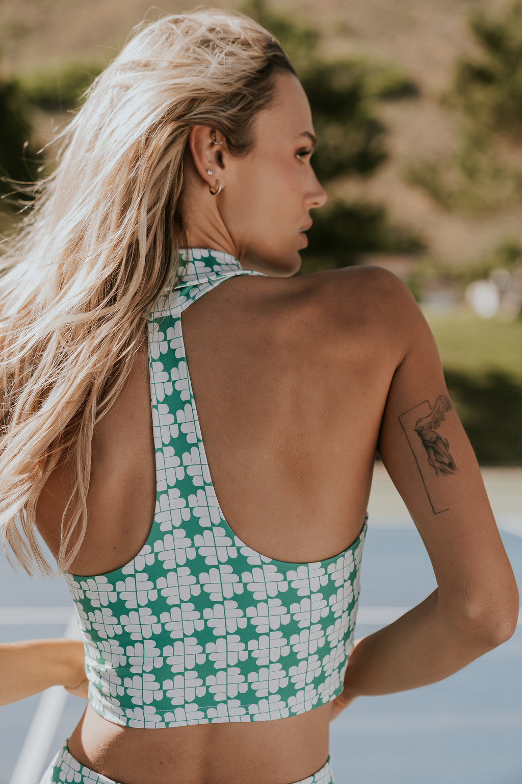 Serena Cropped Tank in Green