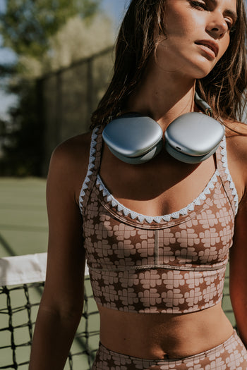 Sloan Stitched Bra Top in Brown