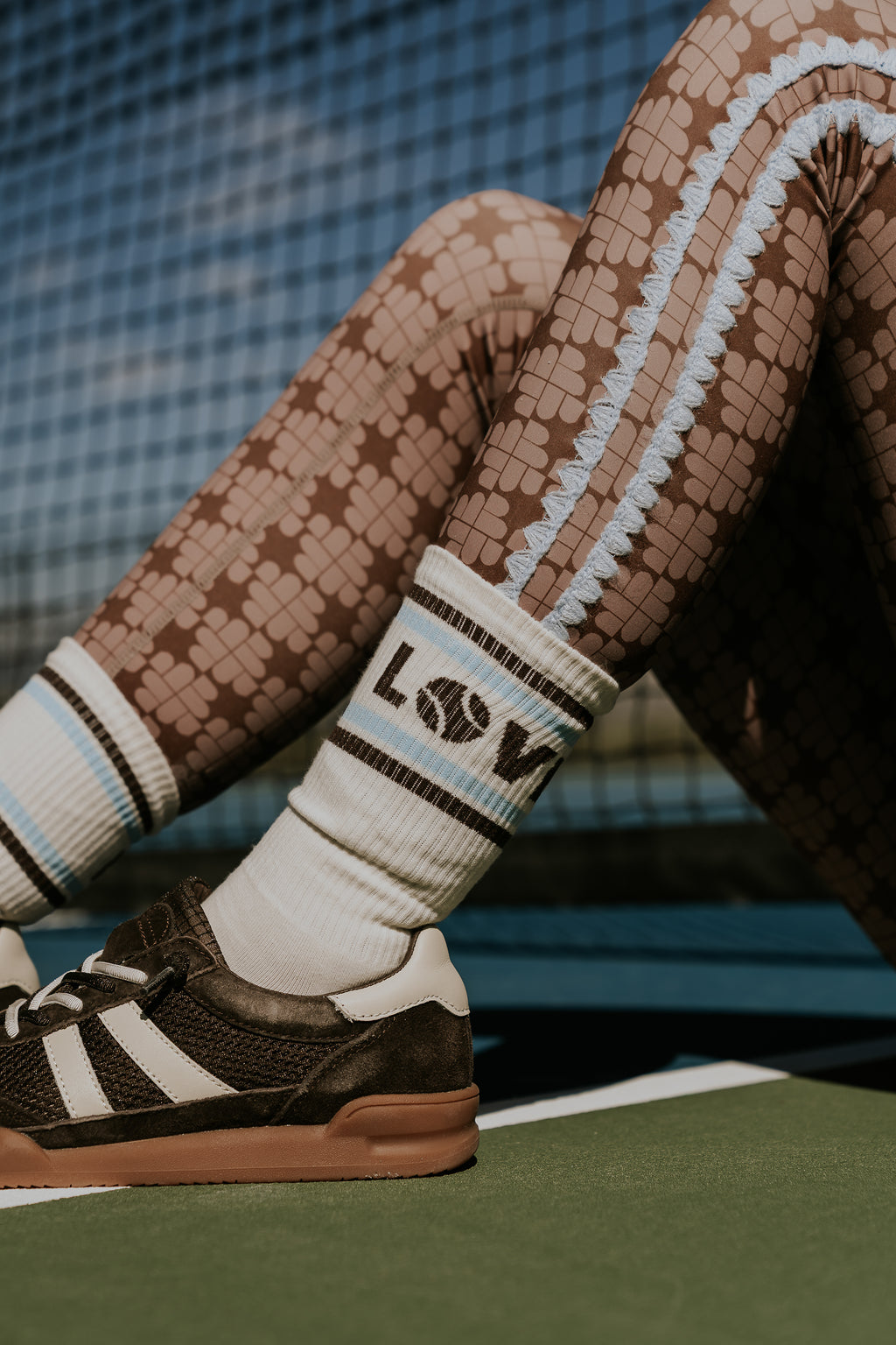 Sloan Stitched Leggings in Brown