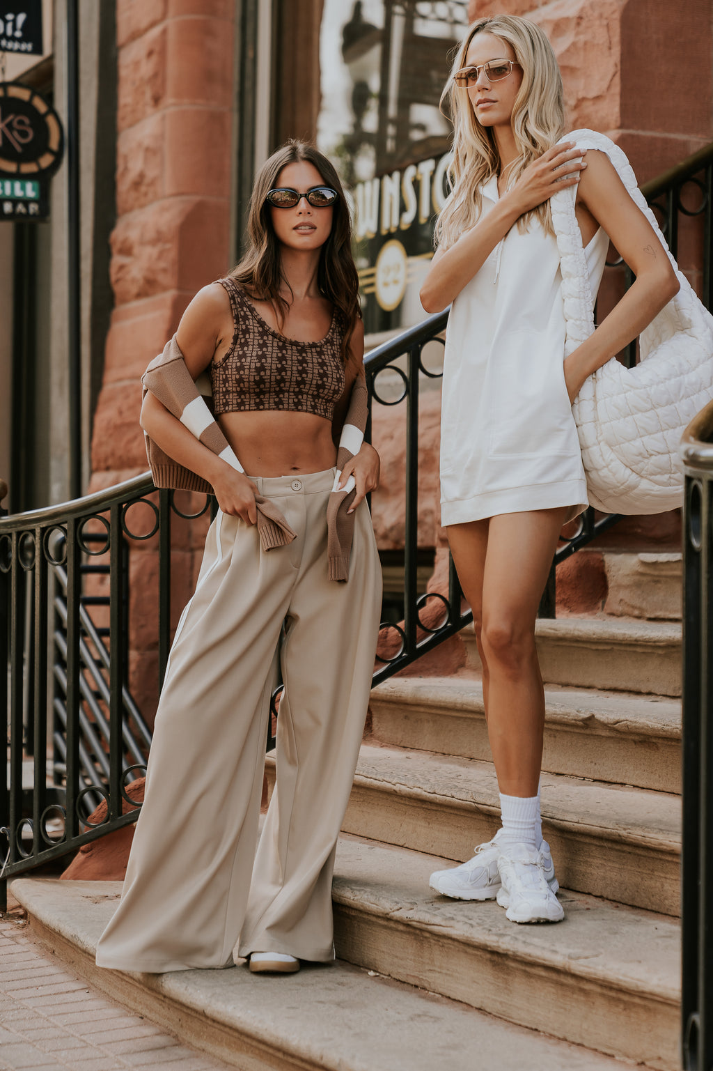 Julian Cropped Tank in Brown