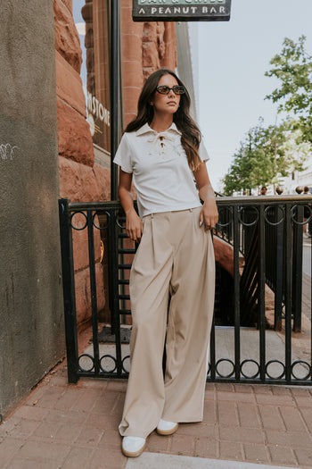 Louisa Pleated Wide Leg Pants
