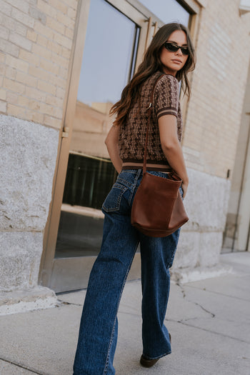 Korrey Abstract Sweater in Brown