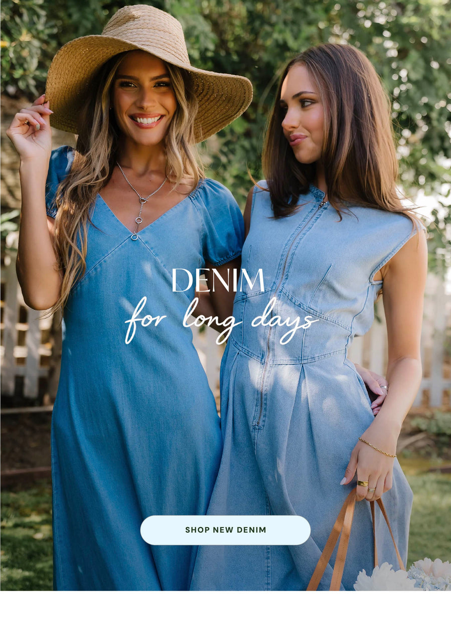 shop denim dresses