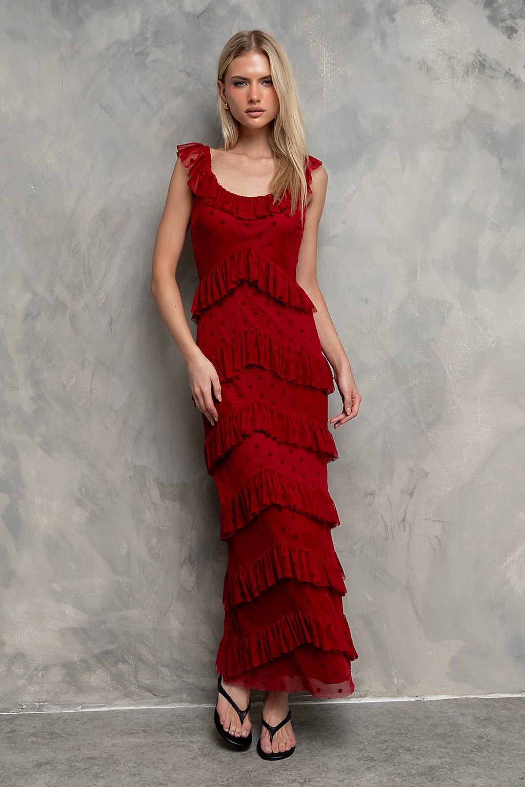 katrina red dress Katrina Kaif's Red Ruffle Dress is Perfect for Summer Parties