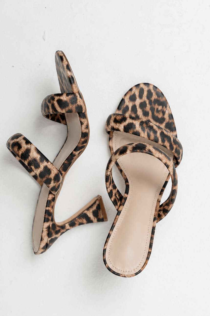 Marco Strappy Heel in Leopard