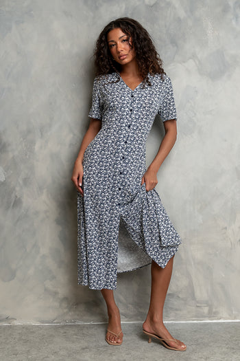 Lorie Maxi Dress in Blue