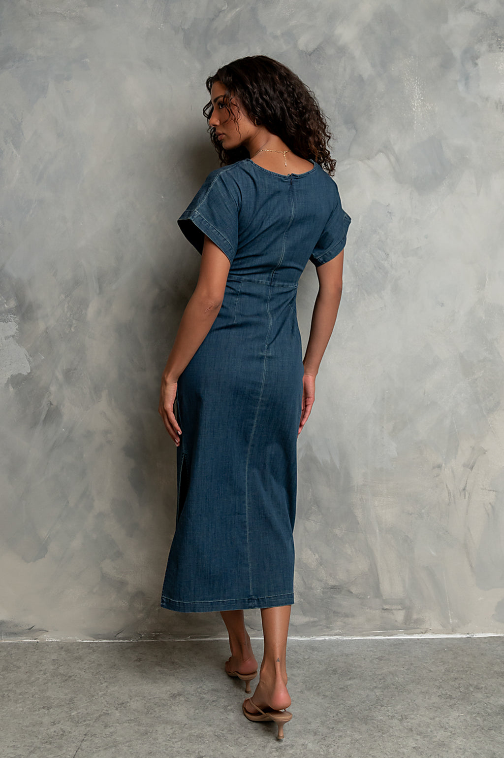 Jeanie Pleated Maxi Dress