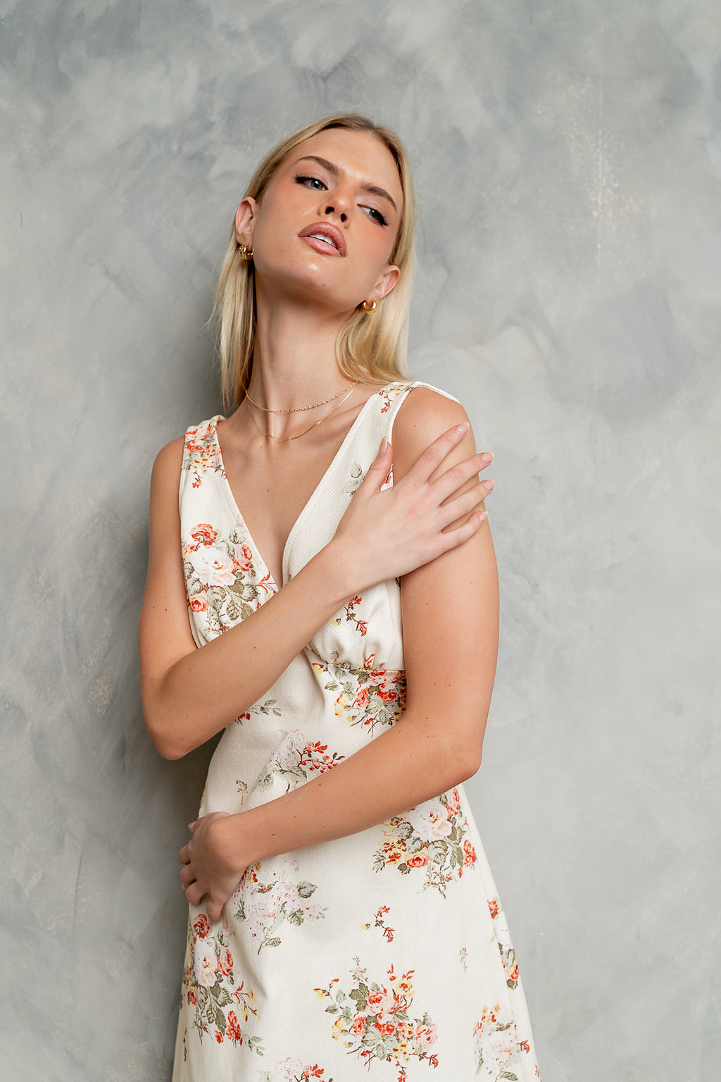 Jaylen Floral Midi Dress