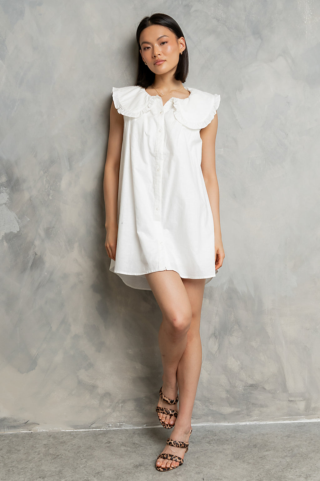 Beatrice Mini Dress in White