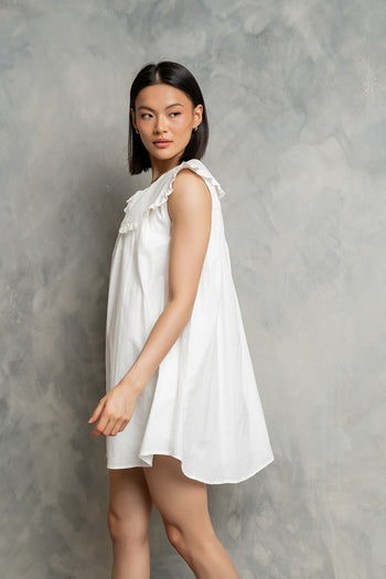 Beatrice Mini Dress in White