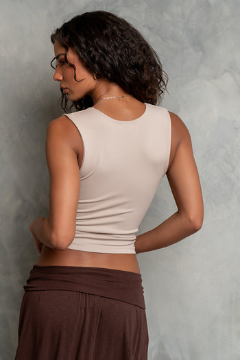 Millie Tank Top in Taupe