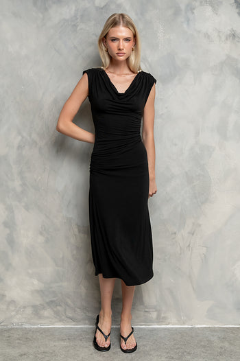 Lucia Midi Dress in Black