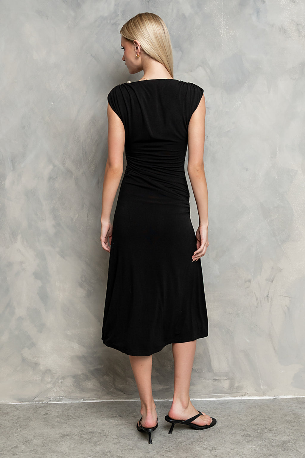 Lucia Midi Dress in Black