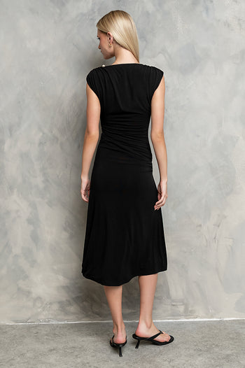 Lucia Midi Dress in Black