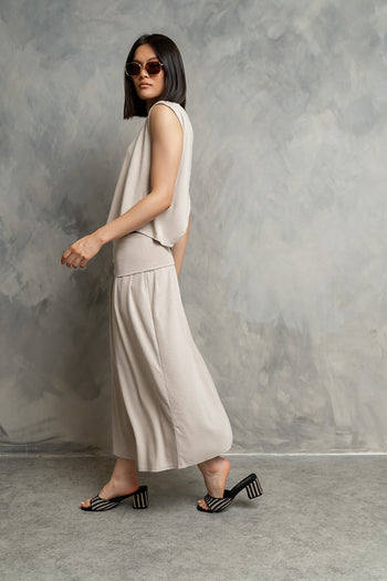 Reese Maxi Skirt in Bone