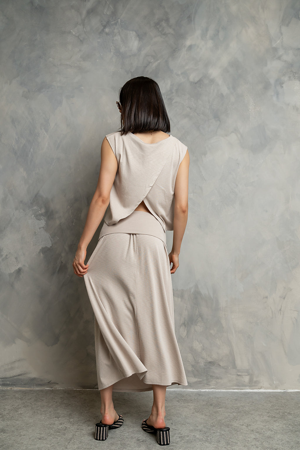 Reese Maxi Skirt in Bone