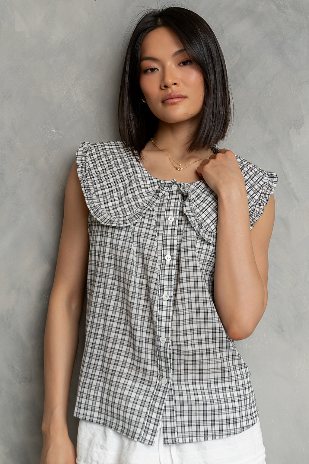 Jane Plaid Top