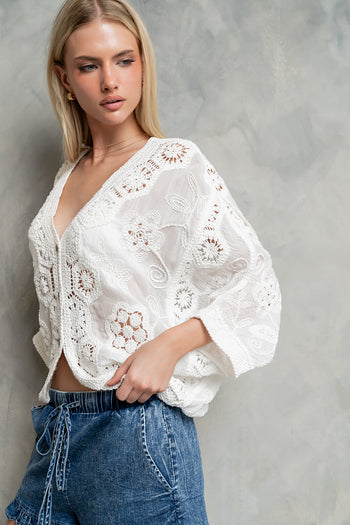 Nicole Crochet Blouse
