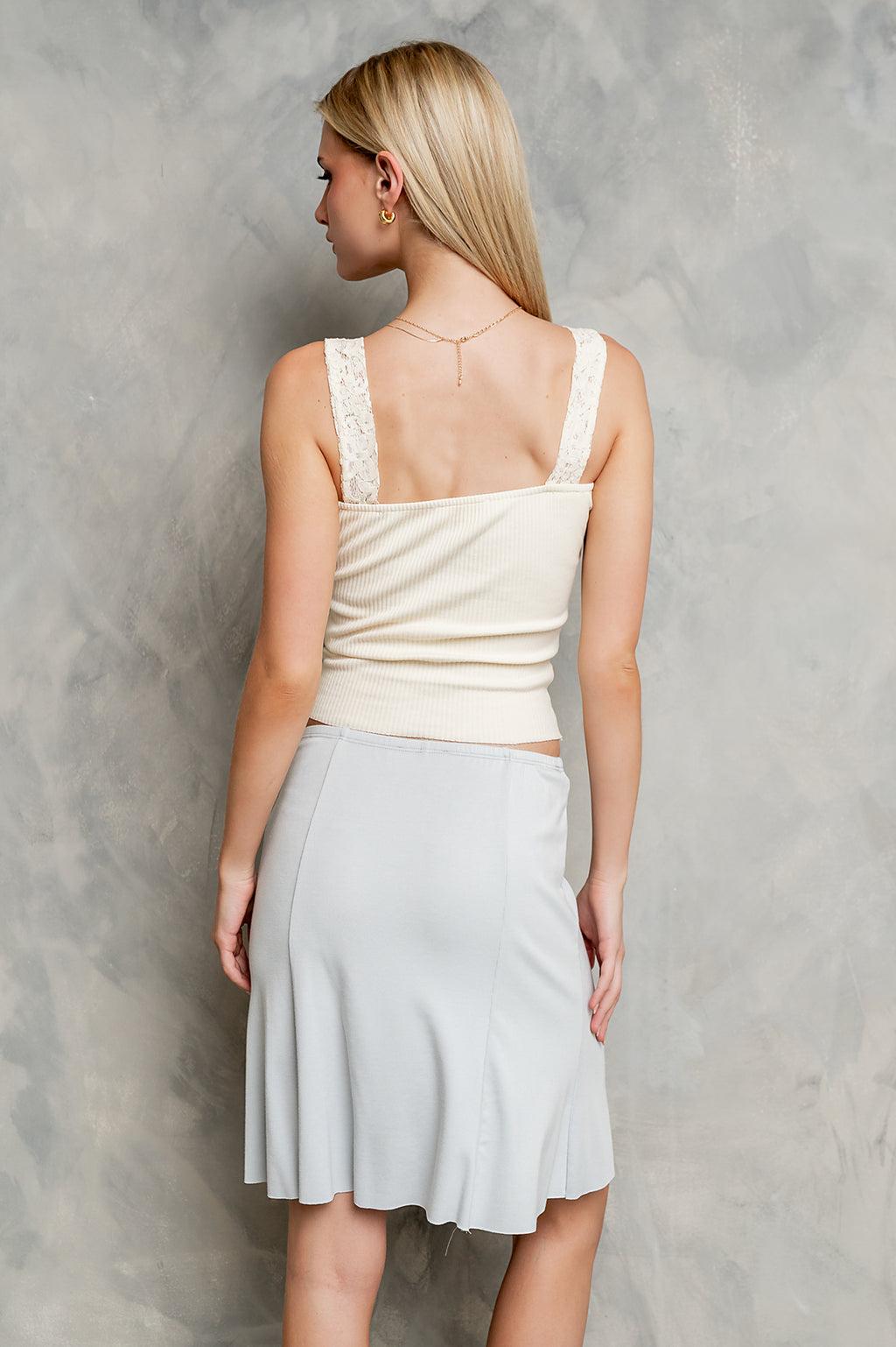 Palmer Knit Skirt in Blue