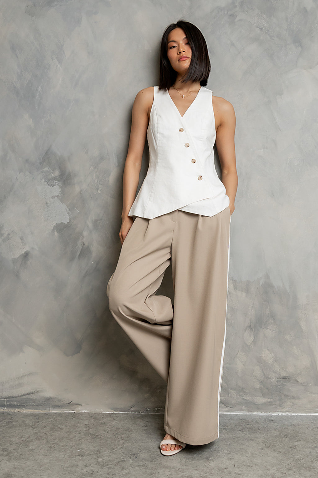 Louisa Pleated Wide Leg Pants