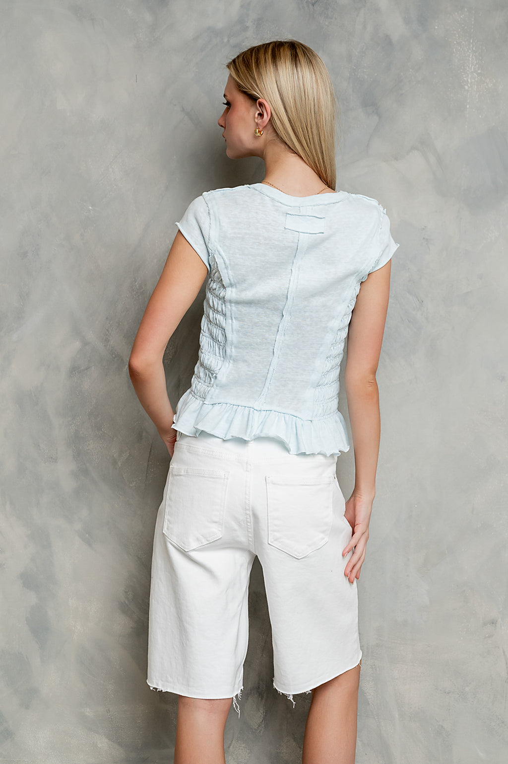 Lydia Bermuda Shorts in White
