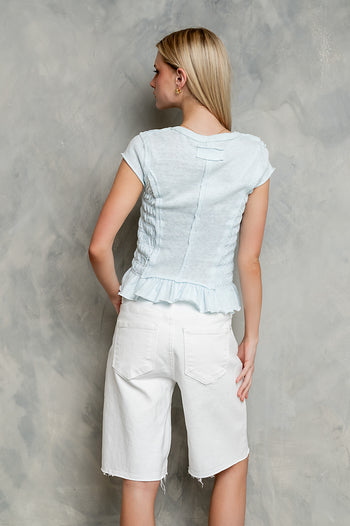Lydia Bermuda Shorts in White
