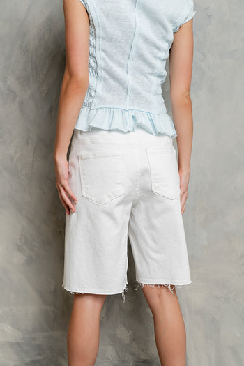 Lydia Bermuda Shorts in White