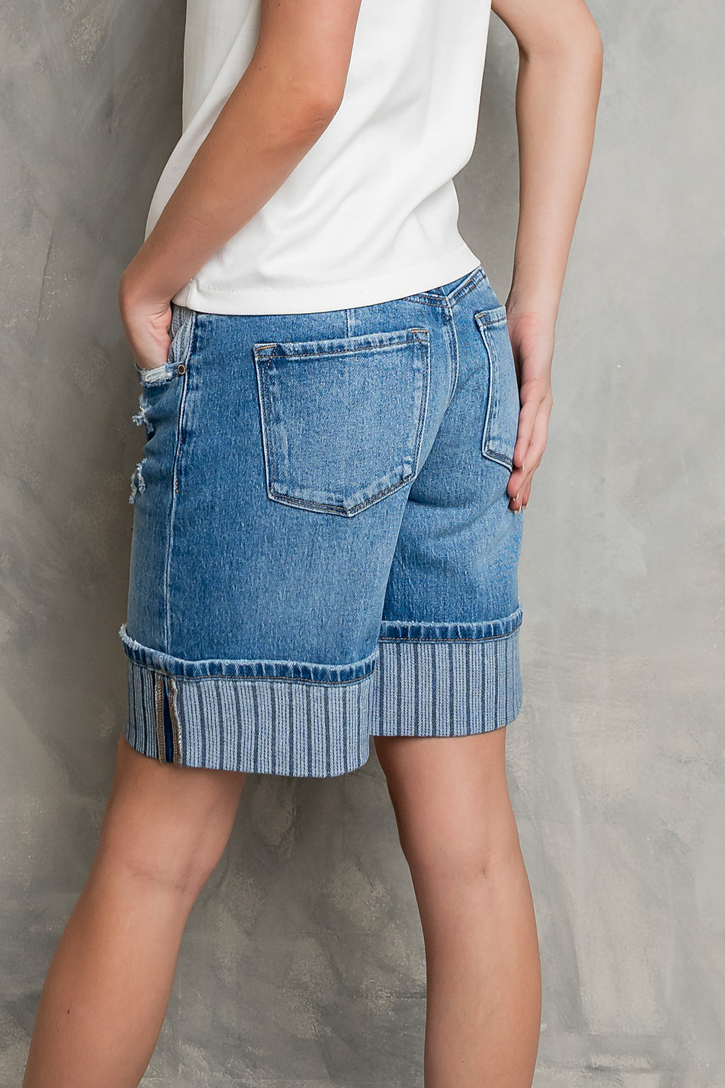 Nessa Striped Bermuda Shorts