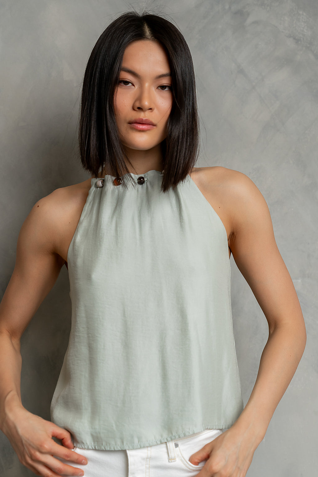 Soleil Halter Top in Sage