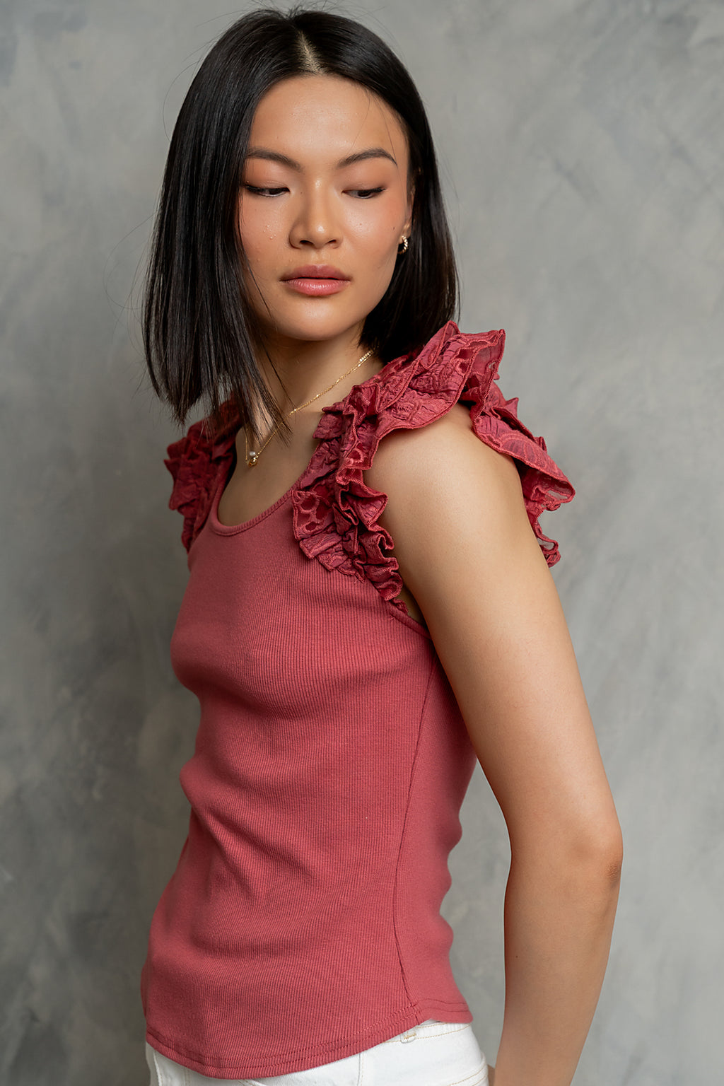 Kaitlyn Embroidered Top in Berry