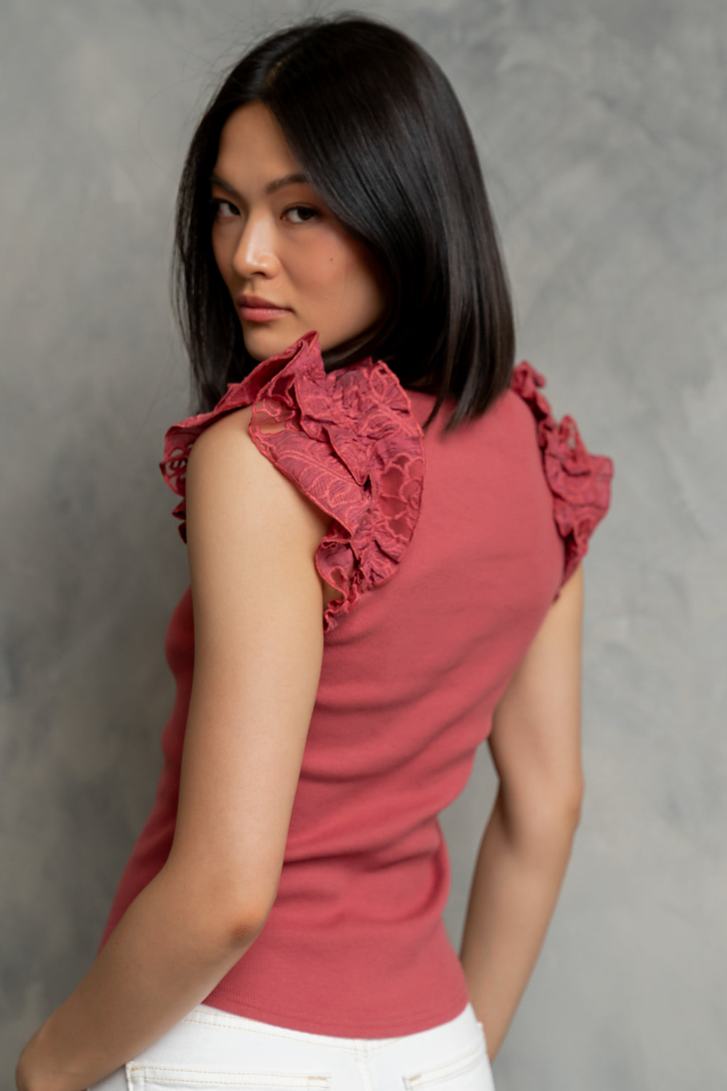 Kaitlyn Embroidered Top in Berry