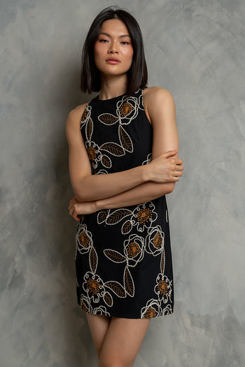 Malia Embroidered Mini Dress
